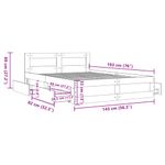 Casa si Gradina - Mobilier - Paturi si accesorii - Paturi - Cadru de pat cu tablie, alb, 140x190 cm, lemn prelucrat - Infinity.ro