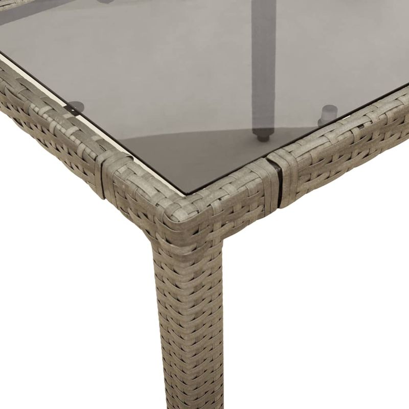Casa si Gradina - Gradina si terasa - Mobilier exterior - Seturi mobila gradina - Set bistro de gradina cu perne, 9 piese, gri, poliratan - Infinity.ro