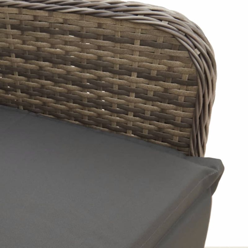 Casa si Gradina - Gradina si terasa - Mobilier exterior - Seturi mobila gradina - Set bistro de gradina cu perne, 9 piese, gri, poliratan - Infinity.ro