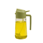 Casa si Gradina/Bucatarie si vesela/Ustensile bucatarie/Oliviere - Sticla cu pulverizator si oliviera pentru ulei, otet, lichide, pulverizare si curgere, recipient din sticla, 0.5l verde - Infinity.ro