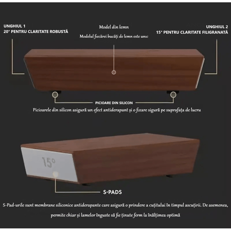 Casa si Gradina - Bucatarie si vesela - Ustensile bucatarie - Ascutitoare cutite - Ascutitor de Cutite Profesional, Magnetic, Piatra Diamantata, 2 stagii, 2 inclinatii, A-11427 ABYZ™ - Infinity.ro