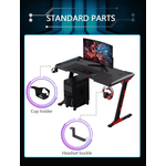 PC, gaming si accesorii - Gaming - Accesorii gaming - Birouri gaming - Birou Gaming, Iluminare LED, dimensiuni 120x60x73, Negru ABYZ™ - Infinity.ro