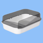 Petshop - Ingrijire si Igiena - Litiere si accesorii - Litiere simple - Litiera pentru pisici, dimensiuni 50,5x34,5x18,5cm, culoare Alb ABYZ™ - Infinity.ro