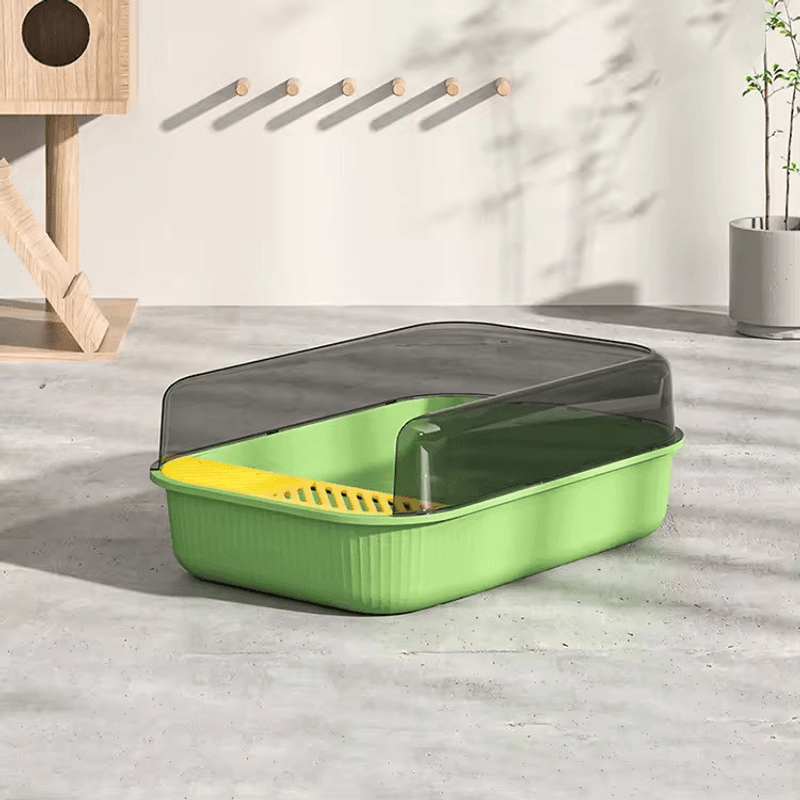 Petshop - Ingrijire si Igiena - Litiere si accesorii - Litiere simple - Litiera pentru pisici, dimensiuni 50,5x34,5x18,5cm, culoare Verde Deschis ABYZ™ - Infinity.ro