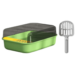 Petshop - Ingrijire si Igiena - Litiere si accesorii - Litiere simple - Litiera pentru pisici, dimensiuni 50,5x34,5x18,5cm, culoare Verde Deschis ABYZ™ - Infinity.ro