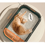 Petshop - Ingrijire si Igiena - Litiere si accesorii - Litiere simple - Litiera pentru pisici, dimensiuni 50,5x34,5x18,5cm, culoare Verde Inchis ABYZ™ - Infinity.ro