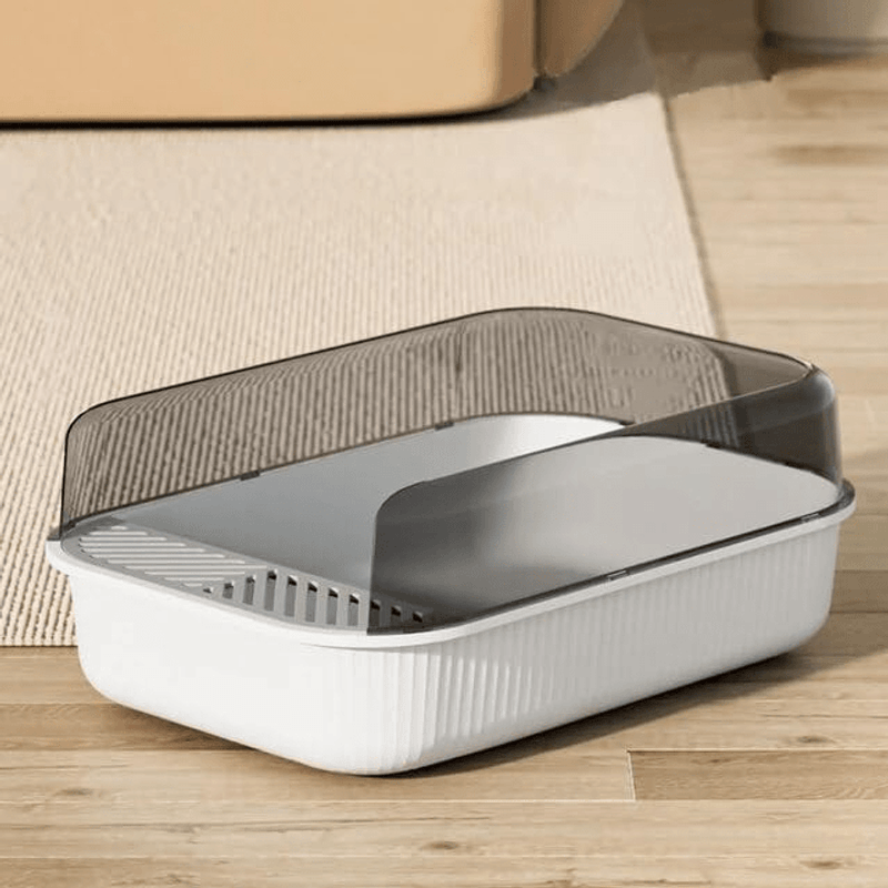 Petshop - Ingrijire si Igiena - Litiere si accesorii - Litiere simple - Litiera pentru pisici, dimensiuni 50,5x34,5x18,5cm, culoare Alb ABYZ™ - Infinity.ro