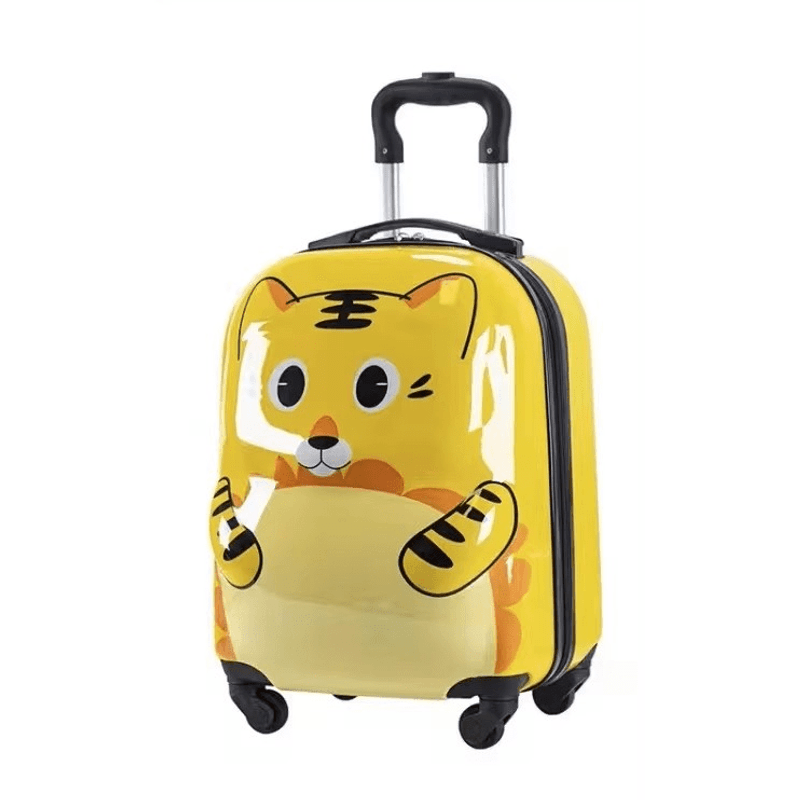 Sport si Outdoor - Articole de voiaj - Trolere - Troler Copii dimensiuni 44x22x31cm, cu Tigru, culoare Galben ABYZ™ - Infinity.ro