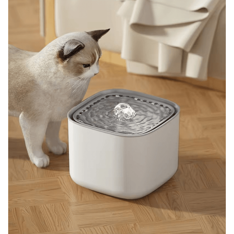 Petshop - Accesorii petshop - Castroane si adapatori - Dispenser de apa automat tip fantana pentru caini si pisici, Alb ABYZ™ - Infinity.ro