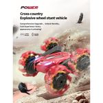 Jucarii, Copii si Bebe - Jucarii si jocuri - Vehicule si jucarii cu telecomanda - Masinute - Masina Off-Road 4x4 bidirectionala cu Telecomanda, senzor de mana, Lumini Led si Sunete, Rotire 360 Grade, Rosu - Infinity.ro