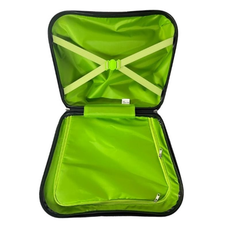 Sport si Outdoor - Articole de voiaj - Trolere - Troler Ride-on pentru copii, maner telescopic din aluminiu, suport picioare, volum 18L, roti fata cu rotatie, Buburuza - Infinity.ro