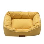 Petshop - Accesorii petshop - Culcusuri si custi - Culcusuri si saltele - Pat pentru caini si pisici, culcus impermeabil pentru animale de companie PetMassive, husa detasabila, moale, S, Galben - Infinity.ro