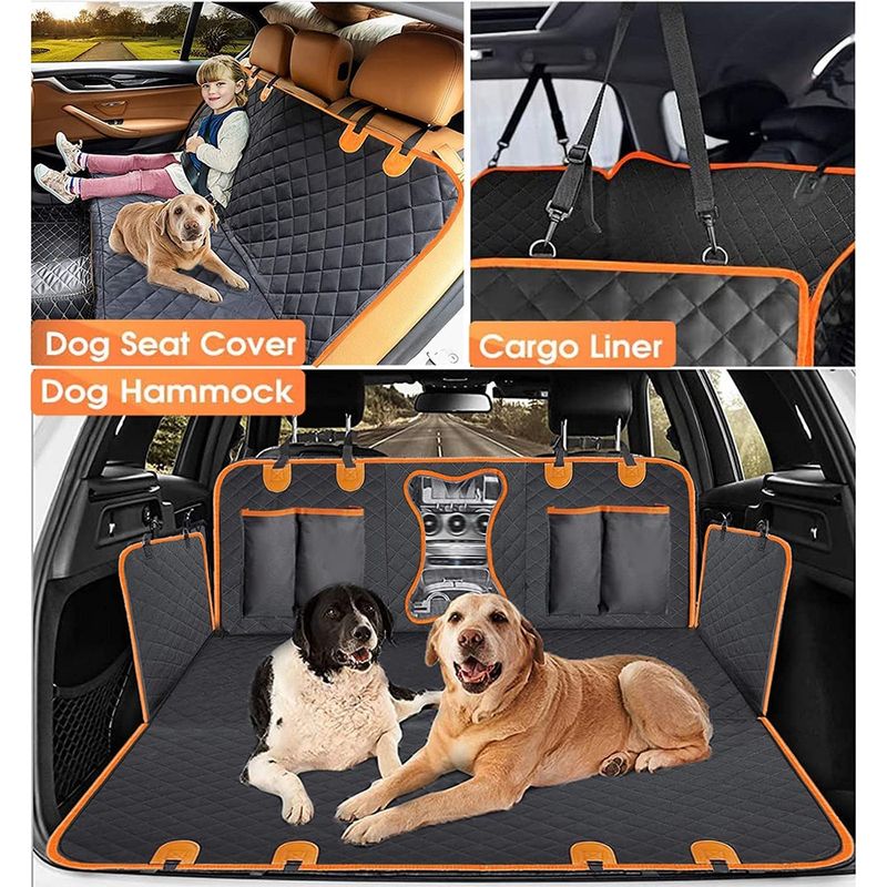 Auto si Moto - Intretinere auto - Huse auto - Husa auto de protectie bancheta pentru transport animale, cu geam de vizitare, cu lesa pentru centura, Impermeabila - Infinity.ro