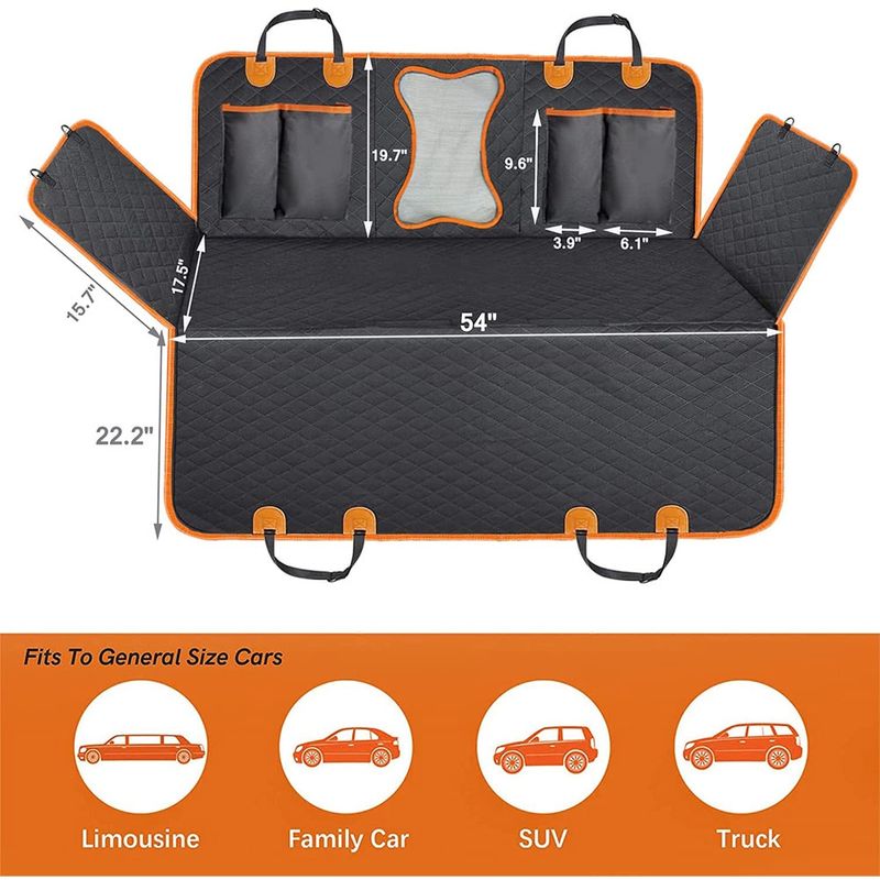 Auto si Moto - Intretinere auto - Huse auto - Husa auto de protectie bancheta pentru transport animale, cu geam de vizitare, cu lesa pentru centura, Impermeabila - Infinity.ro