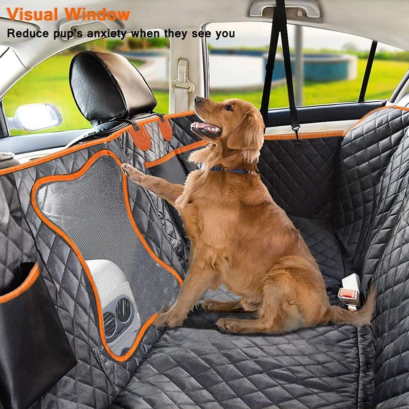 Auto si Moto - Intretinere auto - Huse auto - Husa auto de protectie bancheta pentru transport animale, cu geam de vizitare, cu lesa pentru centura, Impermeabila - Infinity.ro