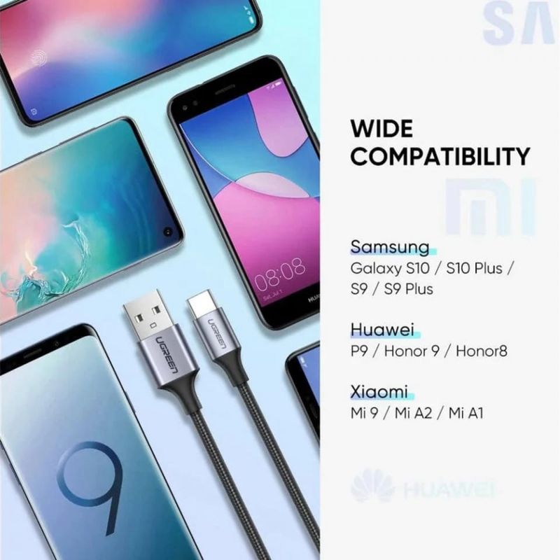 Laptop, Telefoane si Tablete - Telefoane mobile si accesorii - Accesorii Telefoane - Cabluri si adaptoare telefoane - Cablu de Date USB la Type-C 3A, 1.5m - UVerde (60132) - Alb - Infinity.ro