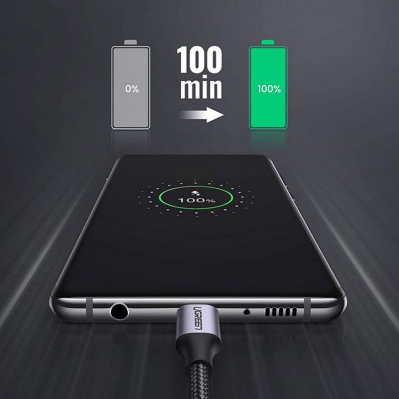 Laptop, Telefoane si Tablete - Telefoane mobile si accesorii - Accesorii Telefoane - Cabluri si adaptoare telefoane - Cablu de Date USB la Type-C 3A, 1.5m - UVerde (60132) - Alb - Infinity.ro