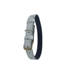 Petshop - Accesorii petshop - Zgarzi, lese si hamuri - Zgarzi - Zgarda alba din piele naturala, 60 x 2.5 cm, pentru caini - Infinity.ro