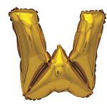 Casa si Gradina - Decoratiuni - Decoratiuni petrecere - Baloane - Balon din folie metalizata aurie, Mirific Party, Litera W, 40 cm, Gold - Infinity.ro