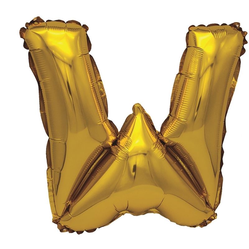 Casa si Gradina - Decoratiuni - Decoratiuni petrecere - Baloane - Balon din folie metalizata aurie, Mirific Party, Litera W, 40 cm, Gold - Infinity.ro