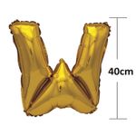 Casa si Gradina - Decoratiuni - Decoratiuni petrecere - Baloane - Balon din folie metalizata aurie, Mirific Party, Litera W, 40 cm, Gold - Infinity.ro