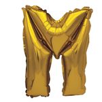 Casa si Gradina - Decoratiuni - Decoratiuni petrecere - Baloane - Balon din folie metalizata aurie, Mirific Party, Litera M, 40 cm, Gold - Infinity.ro