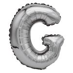 Casa si Gradina - Decoratiuni - Decoratiuni petrecere - Baloane - Balon din folie metalizata argintie, Mirific Party, Litera G, 80 cm, Silver - Infinity.ro