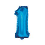 Casa si Gradina - Decoratiuni - Decoratiuni petrecere - Baloane - Balon din folie metalizata Albastru, Mirific Party, Cifra 1, 80 cm - Infinity.ro