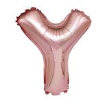 Casa si Gradina - Decoratiuni - Decoratiuni petrecere - Baloane - Balon din folie metalizata Rose Gold, Litera Y, 40 cm, Coral, roz - Infinity.ro