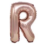 Casa si Gradina - Decoratiuni - Decoratiuni petrecere - Baloane - Balon din folie metalizata Rose Gold, Litera R, 40 cm, Coral, roz - Infinity.ro