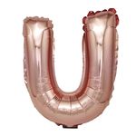 Casa si Gradina - Decoratiuni - Decoratiuni petrecere - Baloane - Balon din folie metalizata Rose Gold, Mirific Party, Litera U, 40 cm, Coral, roz - Infinity.ro