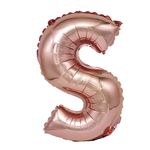 Casa si Gradina - Decoratiuni - Decoratiuni petrecere - Baloane - Balon din folie metalizata Rose Gold, Mirific Party, Litera S, 40 cm, Coral, roz - Infinity.ro