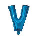 Casa si Gradina - Decoratiuni - Decoratiuni petrecere - Baloane - Balon din folie metalizata Albastru, Mirific Party, Litera V, 80 cm - Infinity.ro