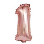 Casa si Gradina - Decoratiuni - Decoratiuni petrecere - Baloane - Balon din folie metalizata Rose Gold, Cifra 1, 40 cm, Coral, roz - Infinity.ro