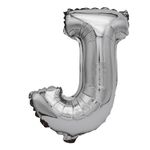 Casa si Gradina - Decoratiuni - Decoratiuni petrecere - Baloane - Balon din folie metalizata argintie, Mirific Party, Litera J, 80 cm, Silver - Infinity.ro