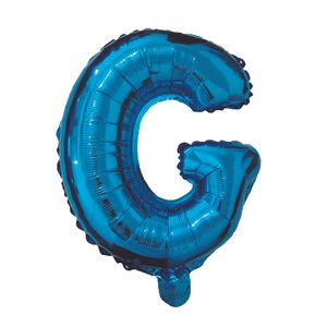 Balon din folie metalizata Albastru, Litera G, 40 cm