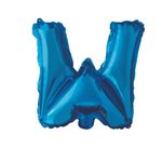 Casa si Gradina - Decoratiuni - Decoratiuni petrecere - Baloane - Balon din folie metalizata Albastru, Litera W, 40 cm - Infinity.ro
