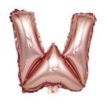 Casa si Gradina - Decoratiuni - Decoratiuni petrecere - Baloane - Balon din folie metalizata Rose Gold, Litera W, 40 cm, Coral, roz - Infinity.ro