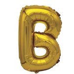 Casa si Gradina - Decoratiuni - Decoratiuni petrecere - Baloane - Balon din folie metalizata aurie, Mirific Party, Litera B, 80 cm, Gold - Infinity.ro