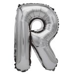 Casa si Gradina - Decoratiuni - Decoratiuni petrecere - Baloane - Balon din folie metalizata argintie, Mirific Party, Litera R, 80 cm, Silver - Infinity.ro