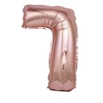 Casa si Gradina - Decoratiuni - Decoratiuni petrecere - Baloane - Balon din folie metalizata Rose Gold, Mirific Party, Cifra 7, 40 cm, Coral, roz - Infinity.ro