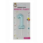 Casa si Gradina - Decoratiuni - Decoratiuni petrecere - Accesorii pentru petrecere - Lumanare tort, cifra 1, Albastru Turquoise - Infinity.ro