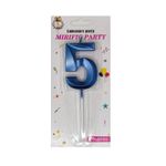 Casa si Gradina - Decoratiuni - Decoratiuni petrecere - Accesorii pentru petrecere - Lumanare tort, cifra 5, Albastru Neon, 15 cm - Infinity.ro