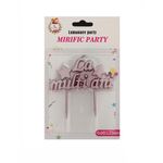 Casa si Gradina - Decoratiuni - Decoratiuni petrecere - Accesorii pentru petrecere - Lumanare aniversara pentru tort, la multi ani, Roz, 8.5 cm - Infinity.ro