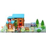 Jucarii, Copii si Bebe - Jucarii si jocuri - Seturi de constructie si cuburi - Seturi de constructie - Joc de Construit cu 240 Piese, Cabana din lemn si Spital - Infinity.ro