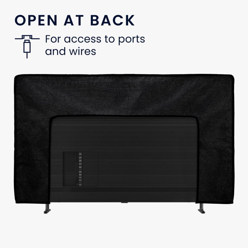 TV, Audio-Video si Foto - Accesorii TV si audio - Accesorii TV - Husa pentru televizor de 55" Kwmobile, Negru, Textil, 60189.01 - Infinity.ro