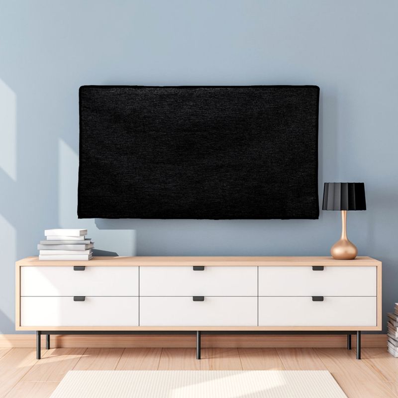 TV, Audio-Video si Foto - Accesorii TV si audio - Accesorii TV - Husa pentru televizor de 55" Kwmobile, Negru, Textil, 60189.01 - Infinity.ro