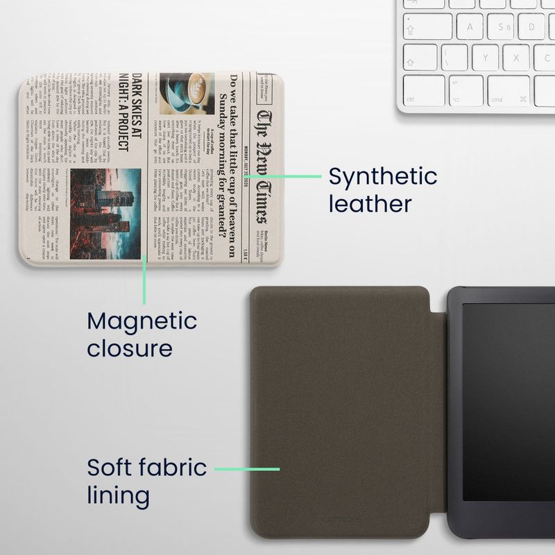 Laptop, Telefoane si Tablete - Ebook reader si accesorii - Accesorii eBook Reader - Husa Kwmobile pentru Kobo Clara 2E, Multicolor, Piele ecologica, 60056.30 - Infinity.ro