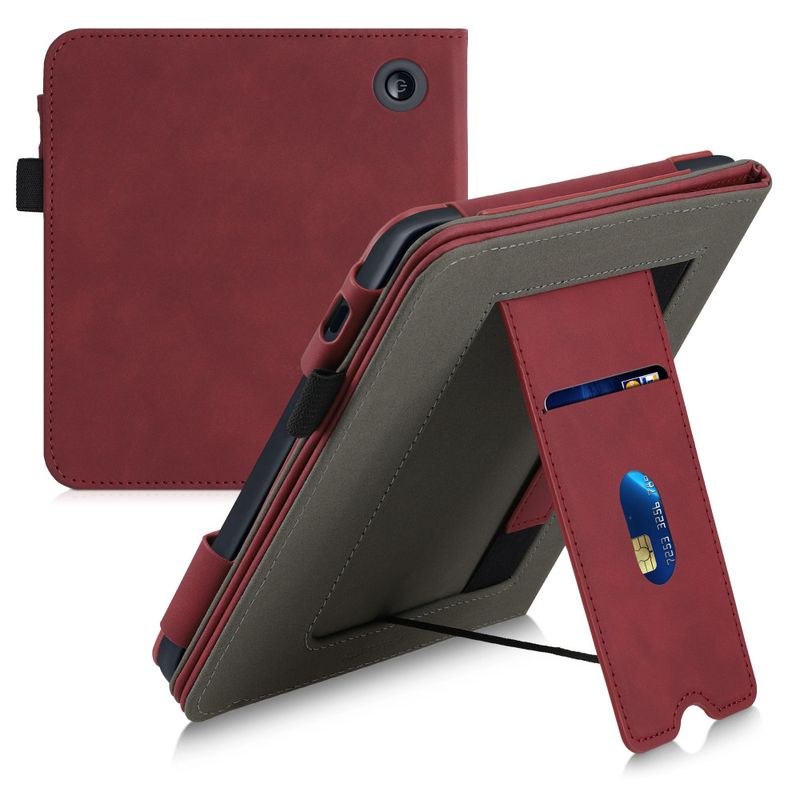 Laptop, Telefoane si Tablete - Ebook reader si accesorii - Accesorii eBook Reader - Husa pentru Kobo Libra 2, Piele ecologica, Rosu, kwmobile, 56580.19 - Infinity.ro