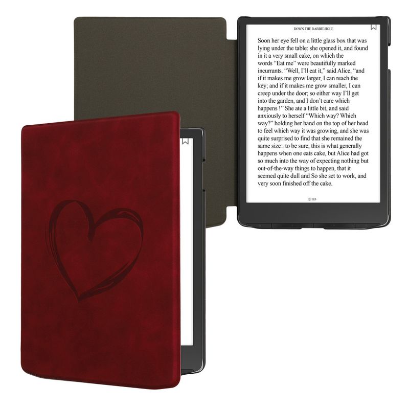 Laptop, Telefoane si Tablete - Ebook reader si accesorii - Accesorii eBook Reader - Husa Kwmobile pentru PocketBook InkPad 4, Rosu inchis, Piele ecologica, 61644.01 - Infinity.ro